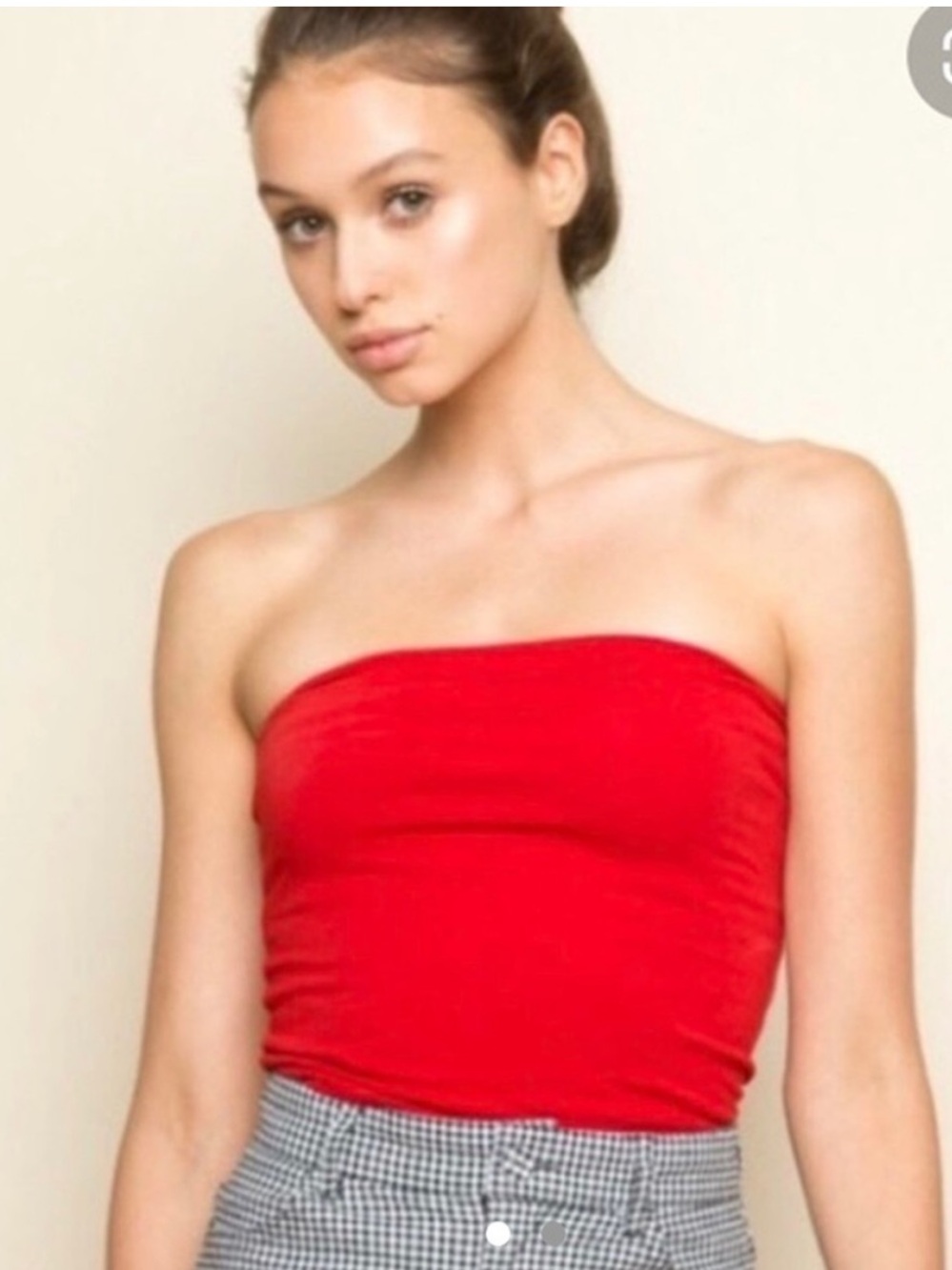 Brandy Melville Red Strapless Tube Top